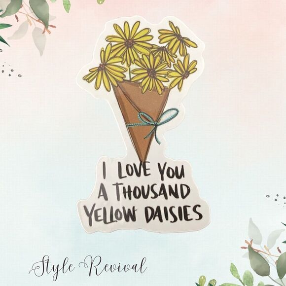 🎉 10/$10 Stickers - Adorable Daisy - Waterproof Reusable Sticker Slogan Decals - Picture 2 of 2